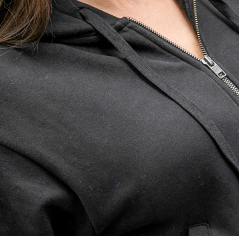 Women's Cropped Full Zip Hoodie - 2XL