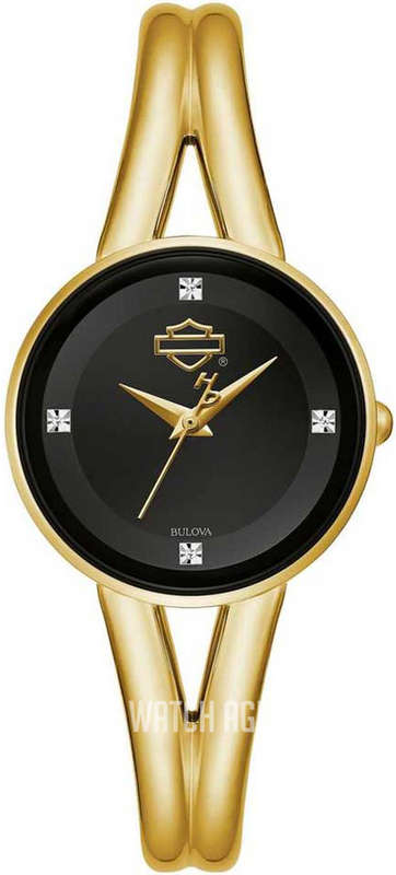 Womens B&S Logo Gold-Tone Diamond Stainless Steel Watch