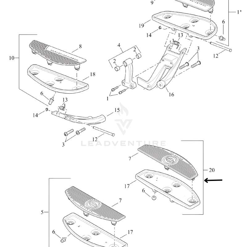 Chrome Footboard Left Hand Side
