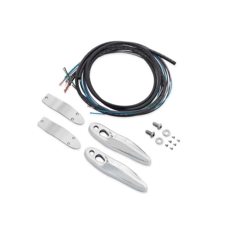 Rear Turn Signal/License Plate Relocation Kit, Chrome
