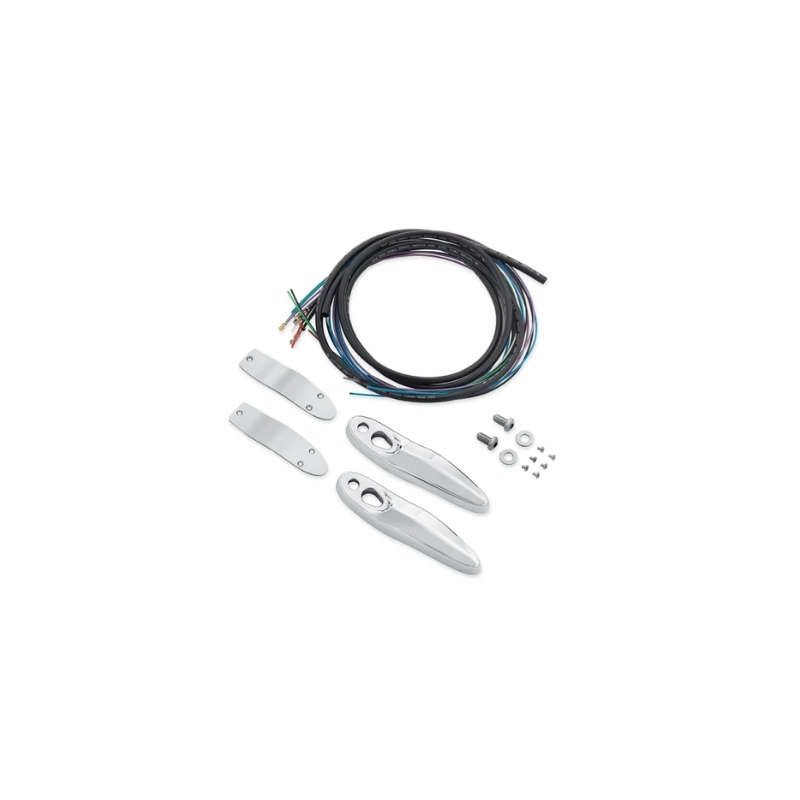 Rear Turn Signal/License Plate Relocation Kit, Chrome