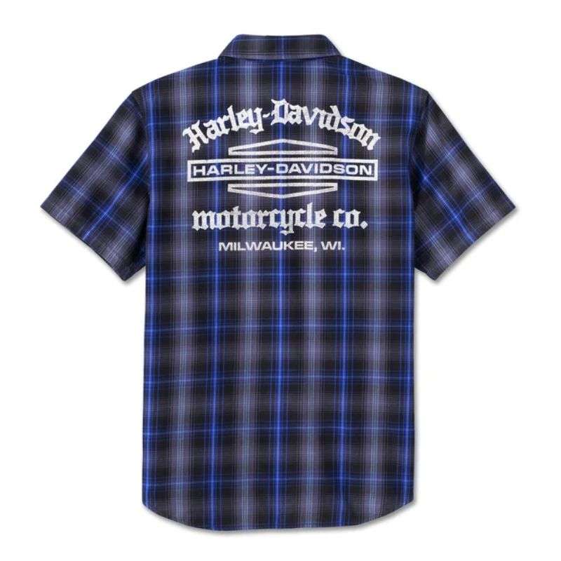 Men's Staple Short Sleeve Shirt - Plaid - 2XL