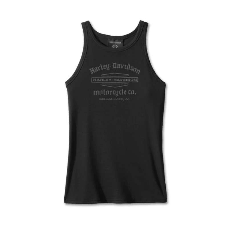 Women's Stacked Bar & Shield Racerback Tank - M