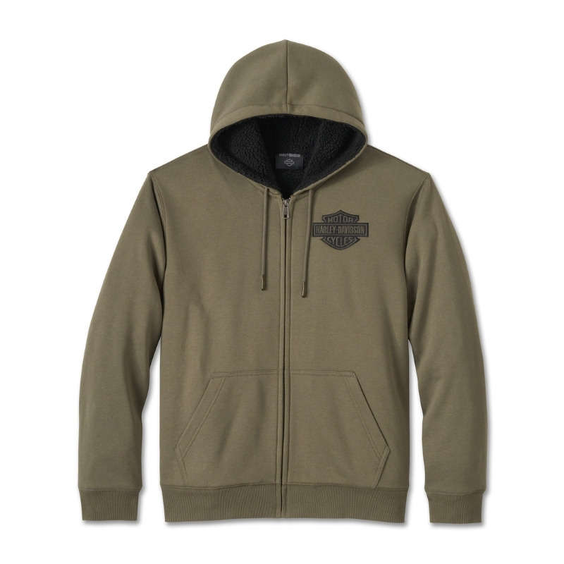 Bar & Shield Sherpa Full Zip Hoodie - S