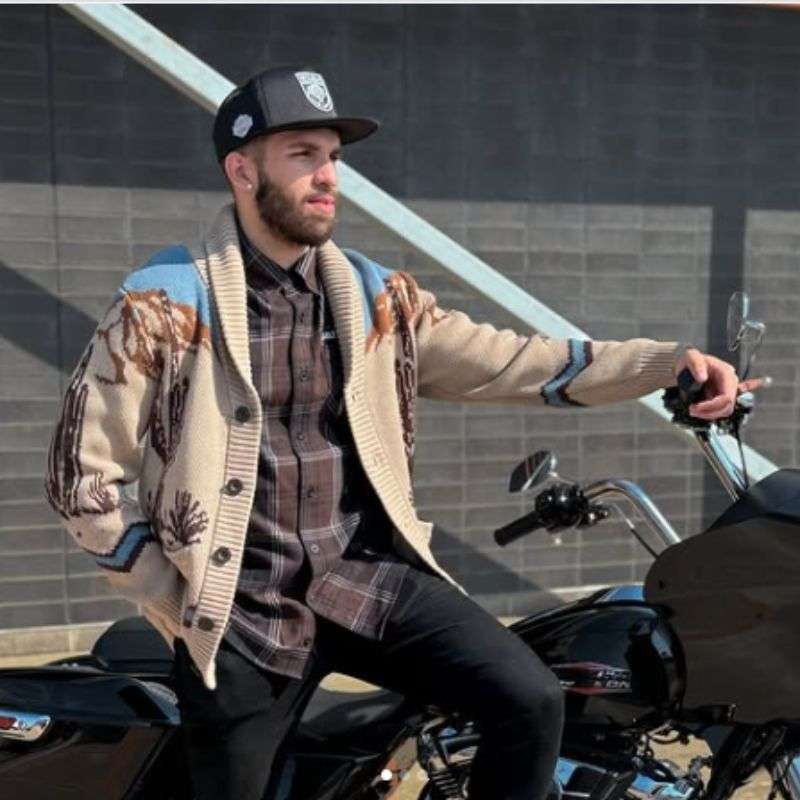 Cowboy Rider Short Sleeve Plaid Shirt - S