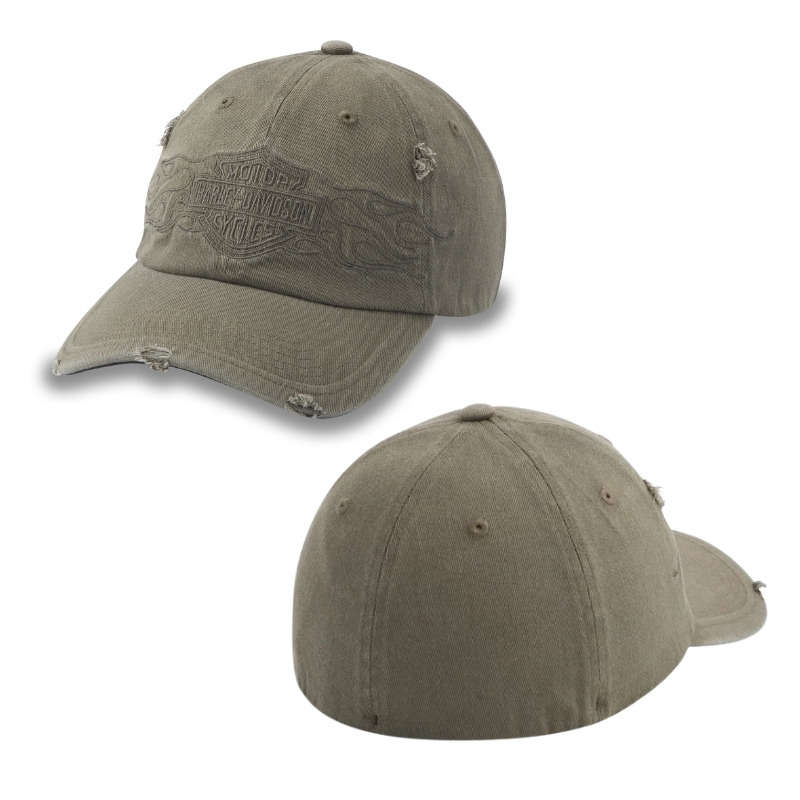 Flying Lap Distressed Stretch-Fit Cap - L