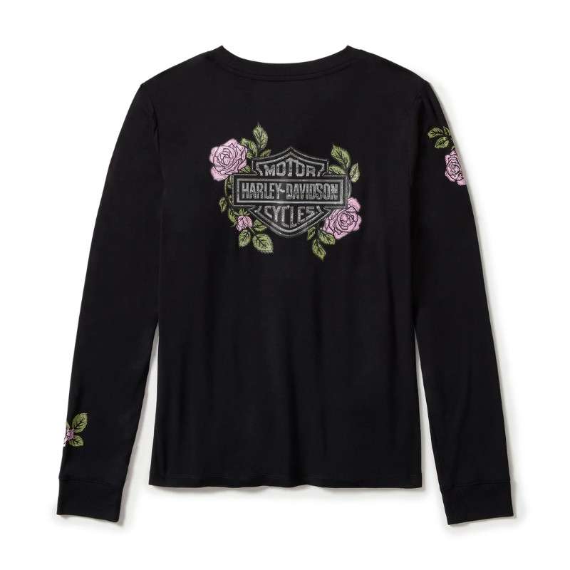 Rose & Thorn Bling Long Sleeve Top - M
