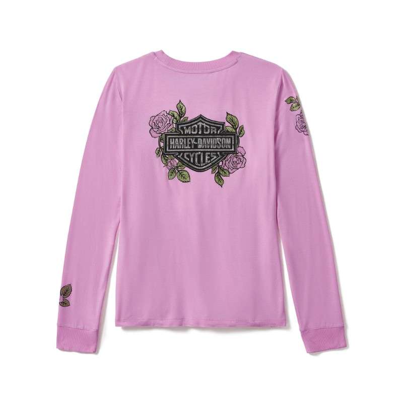 Rose & Thorn Bling Long Sleeve Top - S