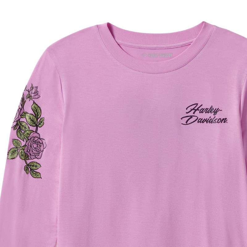 Rose & Thorn Bling Long Sleeve Top - S
