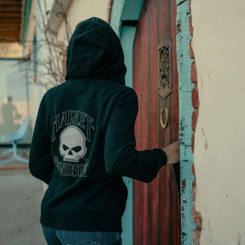 Women´s Zip Hoodie Willie G Skull Fleece - 2XL