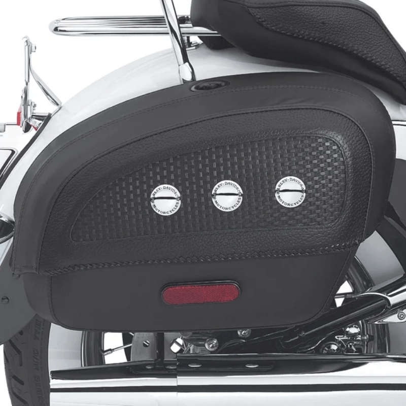 Locking Rigid Saddlebags Softail Deluxe Models Black