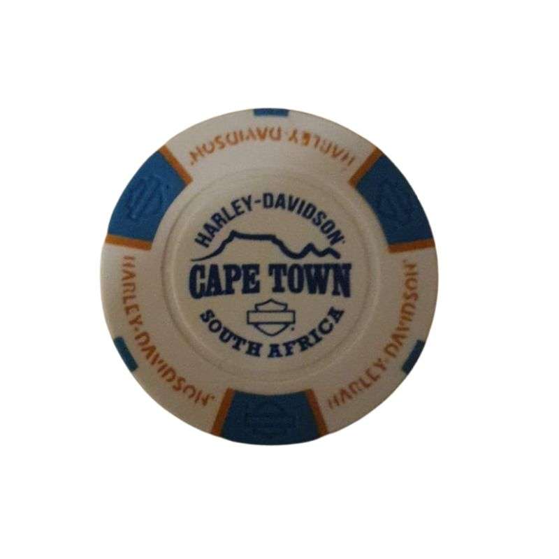 Poker Chip Stamp White