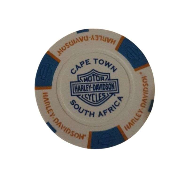 Poker Chip Stamp White