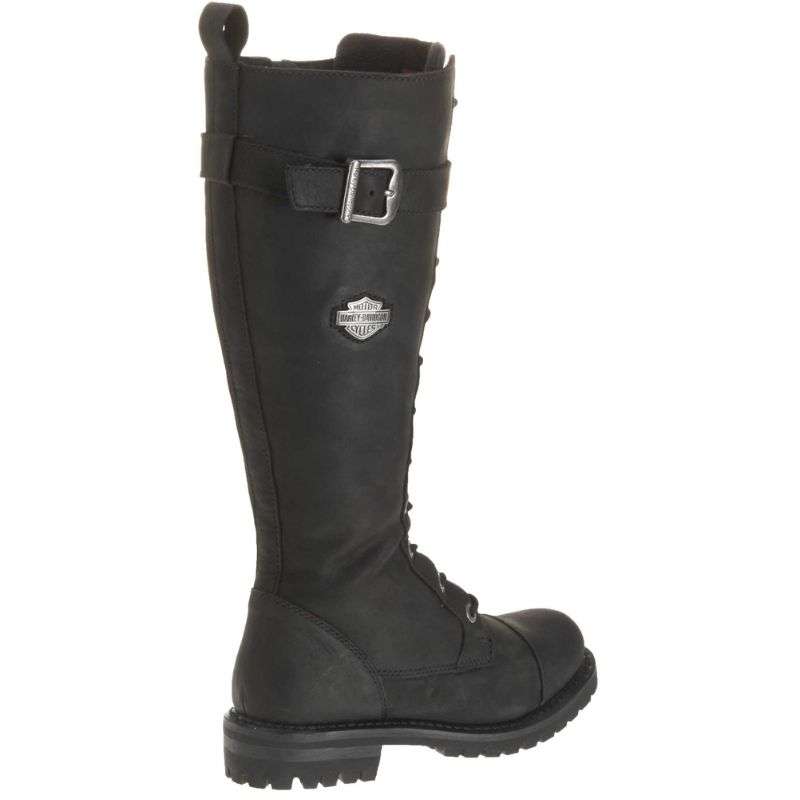 Womens Savannah Leather Motorcycle Boots - UK 3