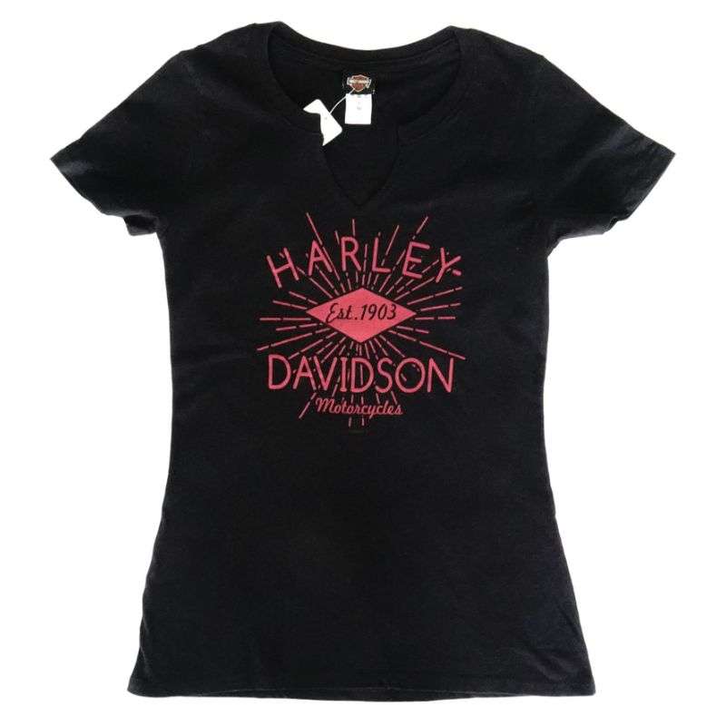Womens DIAMOND BURST V-Neck Dealer Tee - XL