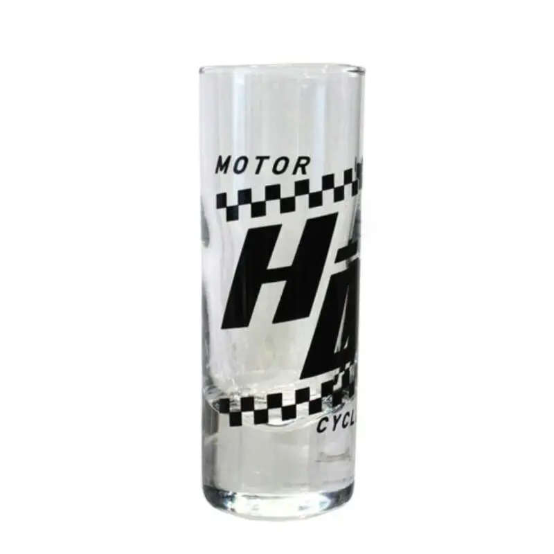 H-D Ignition Race Flag 74 Ml Shot Glass, Tall Clear