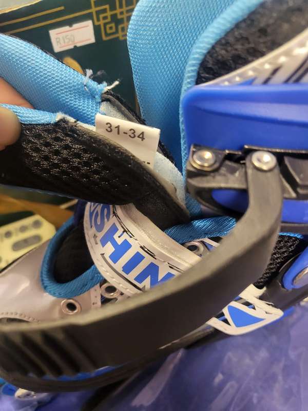 Roller Blades | Blue | with helmet and set of kids safety pads