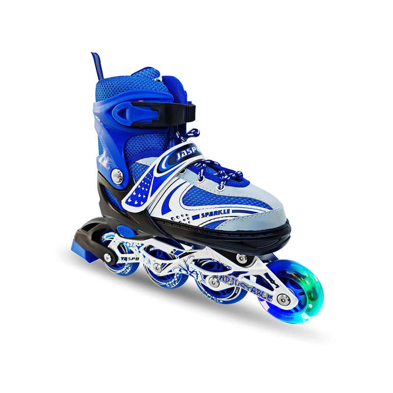 Roller Blades | Blue | with helmet and set of kids safety pads