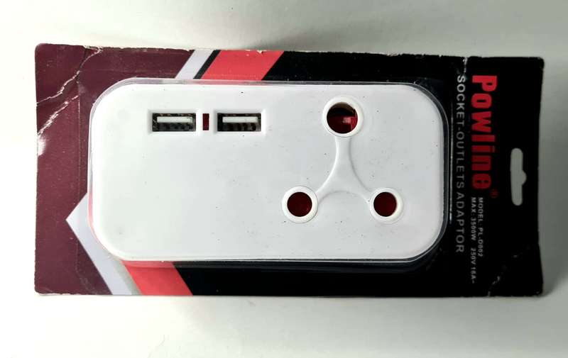 Socket Outlet Adapter 2 USB