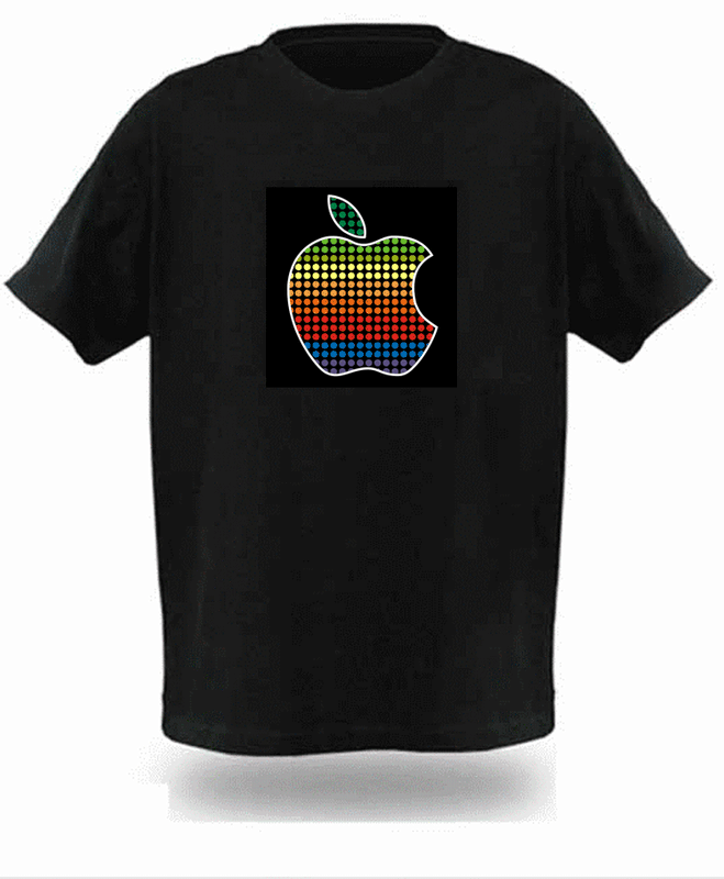 EL Panel Tshirts: Sound activated Light up Tshirt | Apple