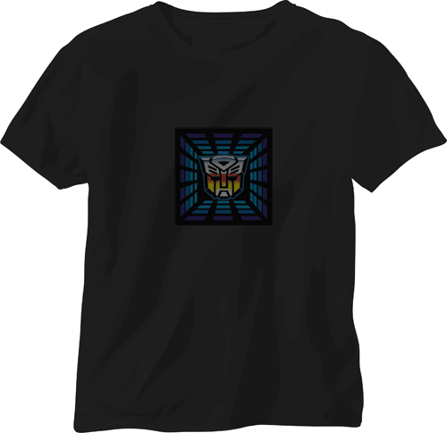 EL Panel Tshirts: Sound activated Light up Tshirt | 2 pieces