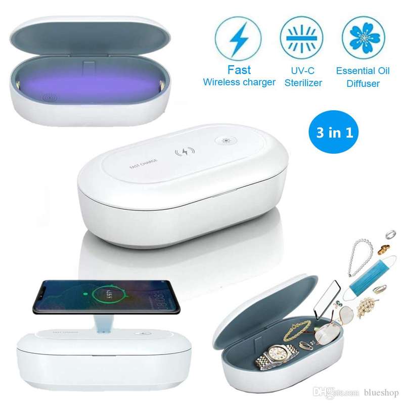 Phone Sanitizer Fast Wireless Charger with Aromatherapy 3-in-1