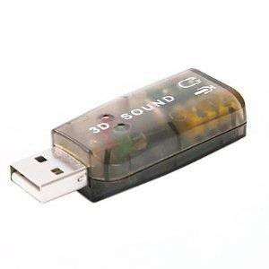 USB Sound Card Virtual 5.1 - Black