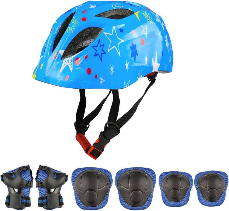 Kids safety kit | Helmet | Knee pads | elbow pads - Products may differ slightly from picture