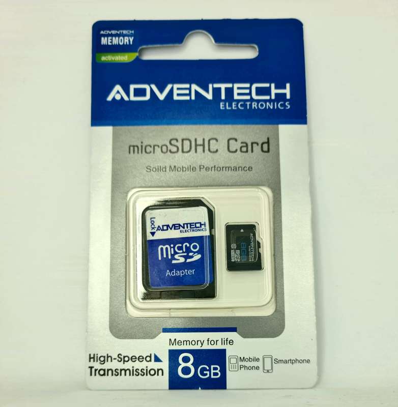 Adventech 8 GB Class10 micro SD Card with SD Adapter