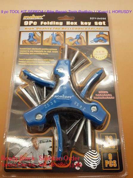 9 Piece Folding Hex Key Set - SDY-94096