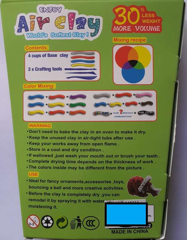 Non-toxic Air dry clay for Kids SHARE PACK (includes 4 boxes of clay)
