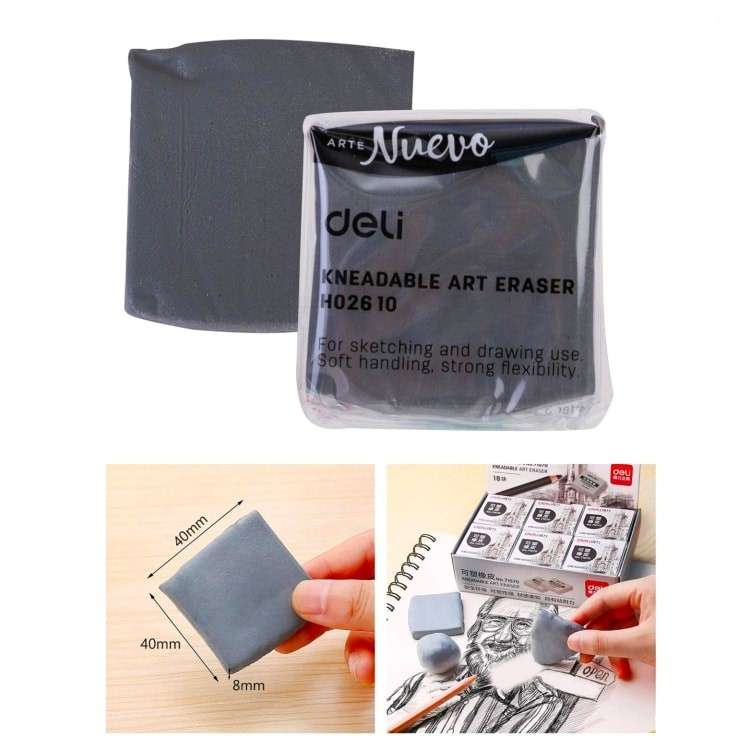 Arte Nuevo Kneadable Art Eraser by DELI | 2 pack