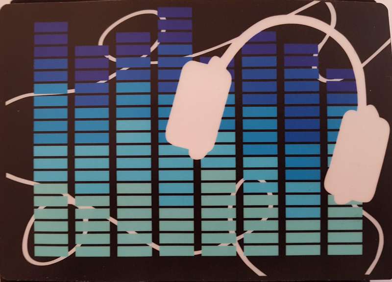 EL Panel Tshirts: Sound activated Light up Tshirt | Equaliser with headphones