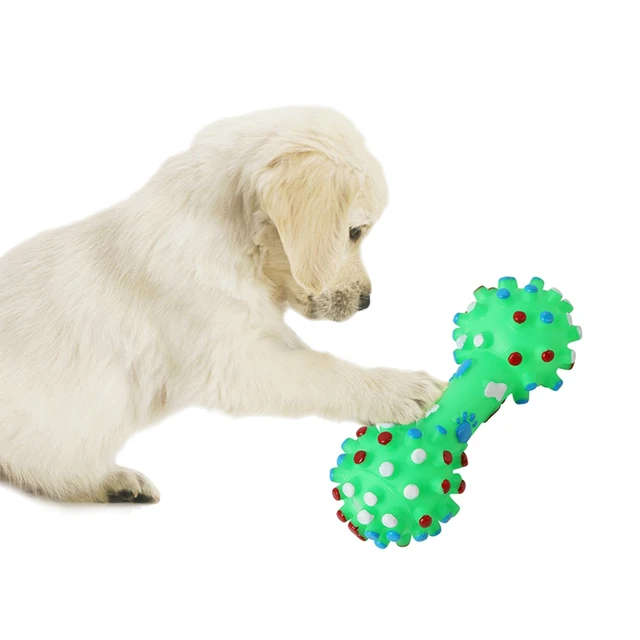Colourful Dumbbell Shaped Plastic Bone for dogs