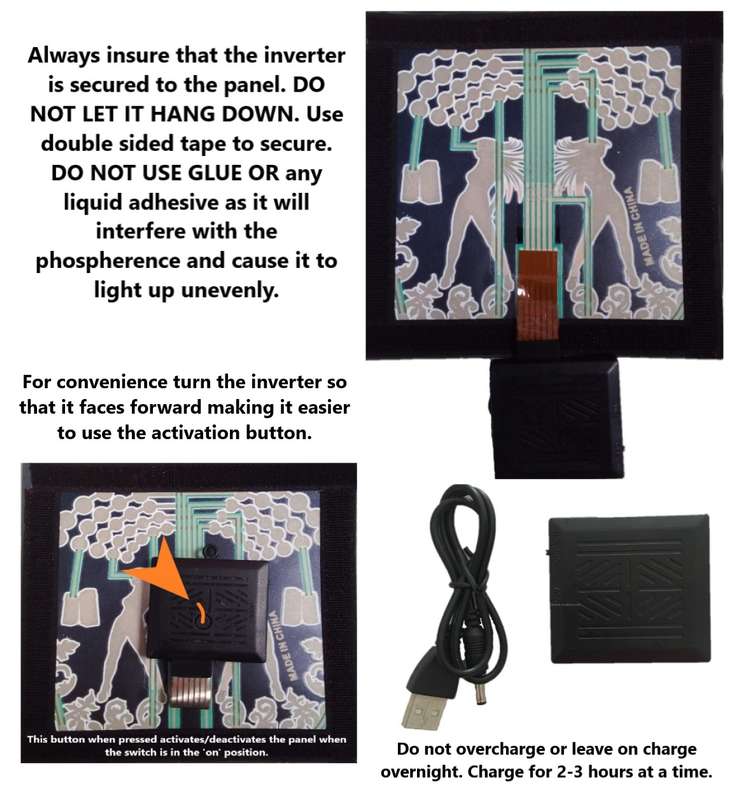 EL Panel Tshirts: Sound activated Light up Tshirt | 2 pieces