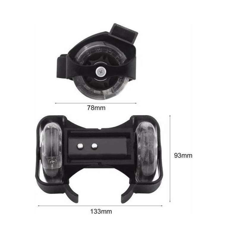 Iconix Roller-Flashing Heel Skate for Kids - Black