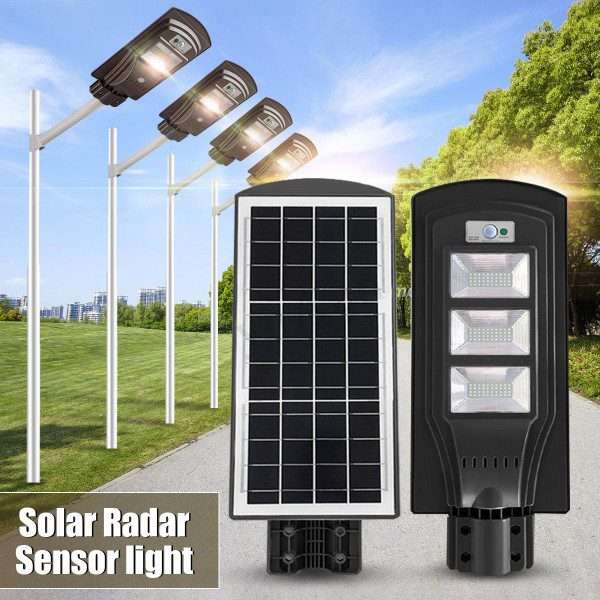 Motion Sensor Solar Street Light with Pole 60W
