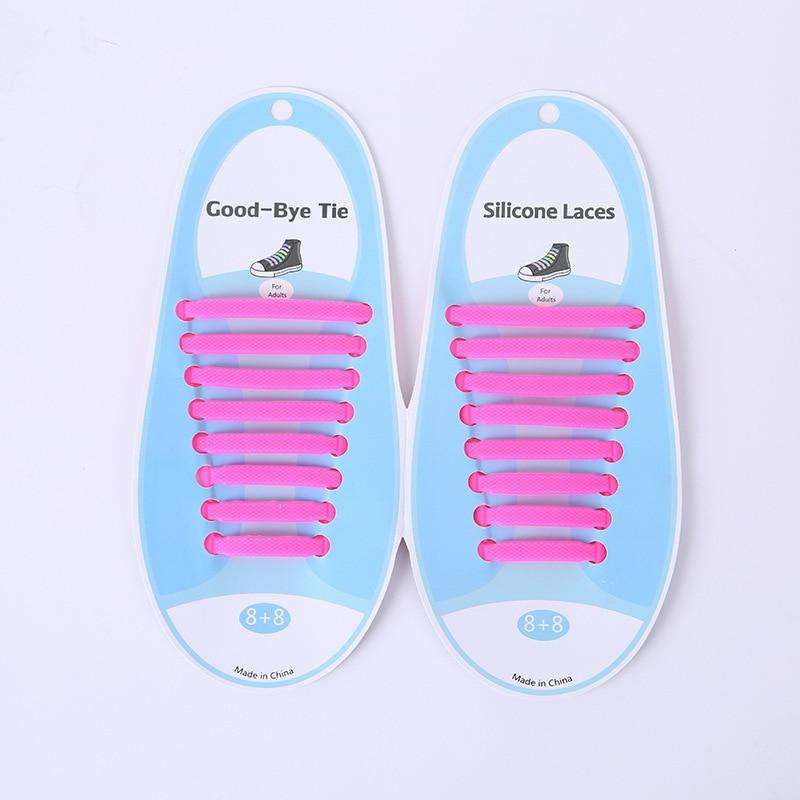 Killerdeals Kids Elastic Lazy No -Tie Speed Silicone Laces - Pink