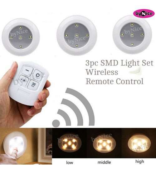 LED / COB Light 3 piece set with Remote Control ( wireless and bright )