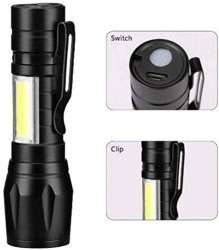 Mini Rechargeable Flashlight Torch Build-in Battery
