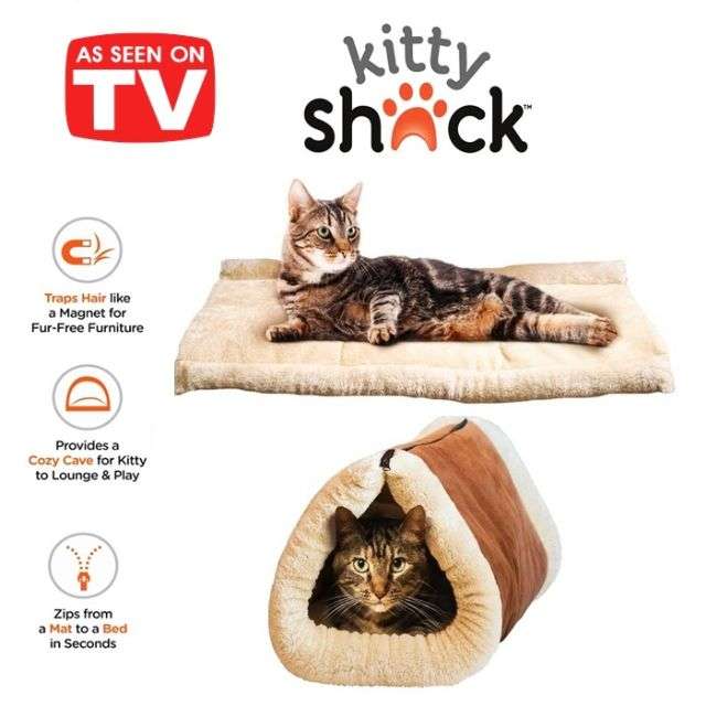 Pet shack cat kitty Bed and Mat Cushion Blanket For Cat Warm Sleeping
