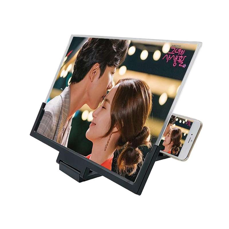 Portable 6D Mobile Screen Amplifier F12 - Black