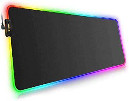 RGB Colourful Gaming Mouse Pad - Extra Large - Black