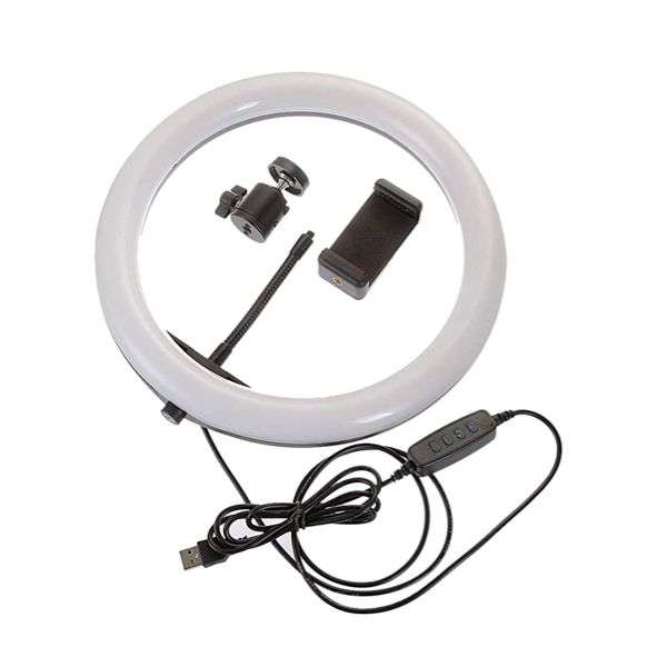 RGB LED Ring Light 26cm & Universal Phone Holder Kit without tripod