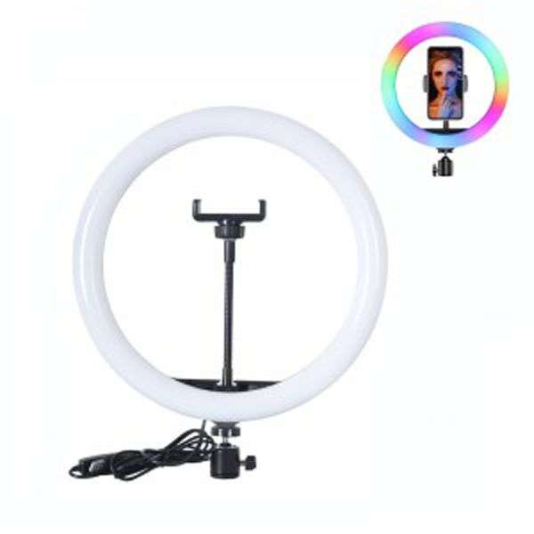 RGB LED Ring Light 26cm & Universal Phone Holder Kit without tripod