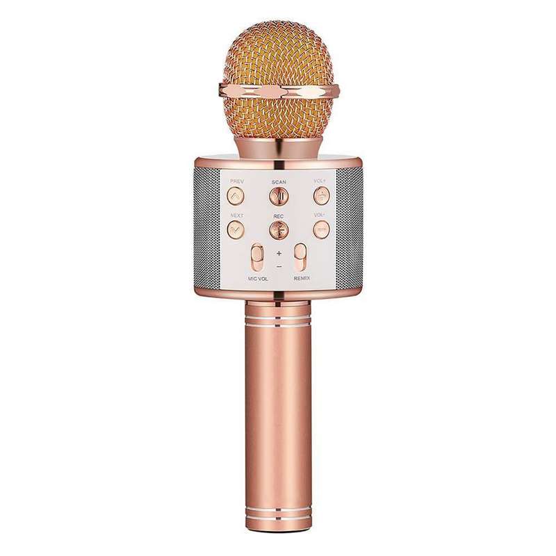 Wireless Microphone Karaoke Speaker For Smartphones - Rose Gold