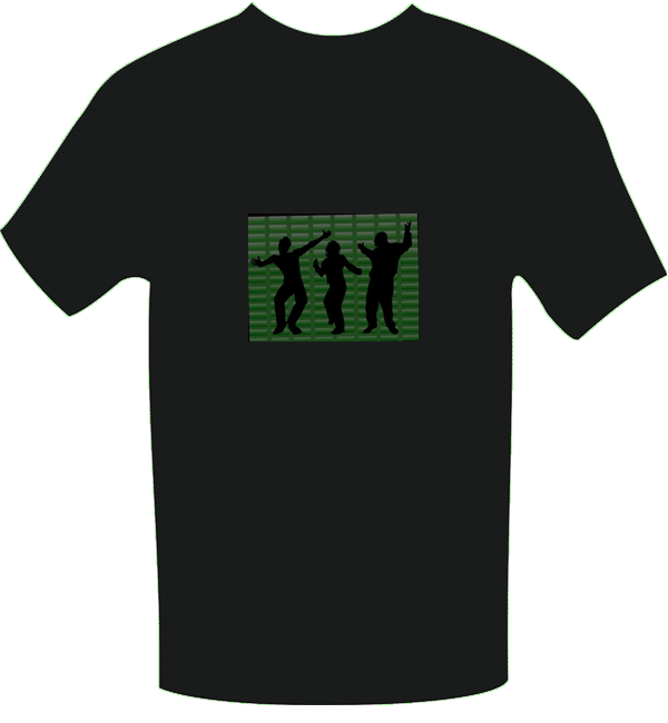 EL Panel Tshirts: Sound activated Light up Tshirt | Dancing