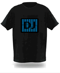 EL Panel Tshirts: Sound activated Light up Tshirt | 2 pieces
