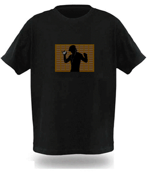 EL Panel Tshirts: Sound activated Light up Tshirt | Dancing Boy