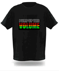 EL Panel Tshirts: Sound activated Light up Tshirt DJ PRINT